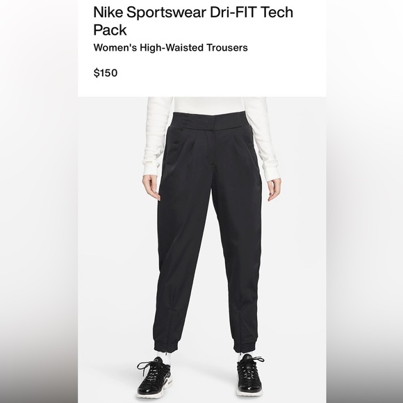 NIKE Dri-Fit Black High Waisted Joggers (no longer sold) - Picture 1 of 6